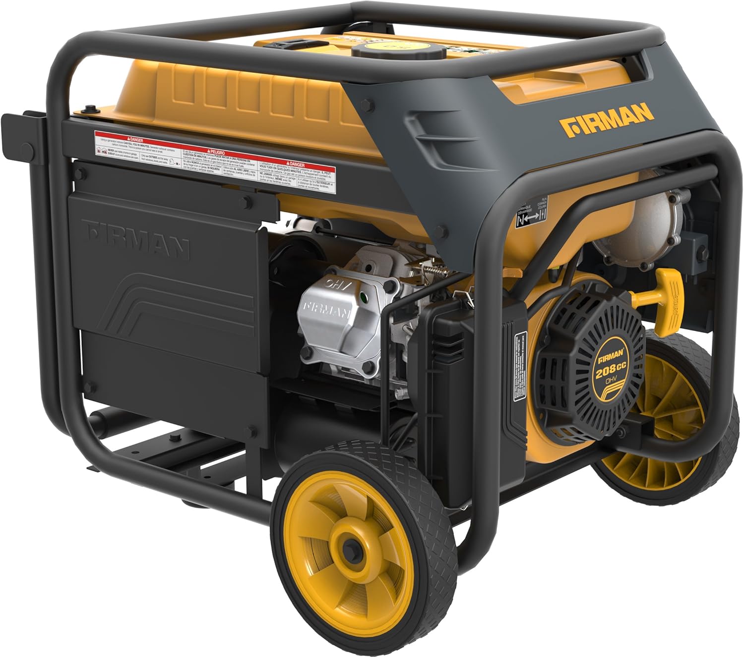 Firman Hybrid Series H03651 3650/4550 Watt Dual Fuel Generator, Yellow - Image 4