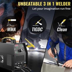 Alternative view of SKYSHALO 155Amp 3 in 1, TIG Welder, 110V High Frequency TIG/Stick/Clean Welding Machine w/ IGBT Inverter, Digital Arc Welder with Torch l, Iron, Mild Steel, Copper, and Nickel
